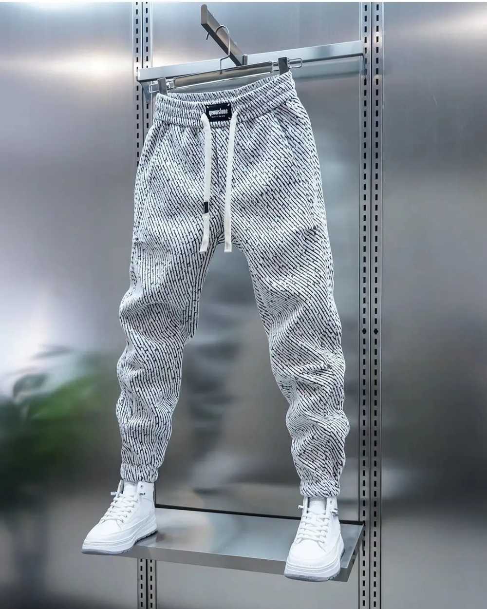 Pantalon décontracté à motif