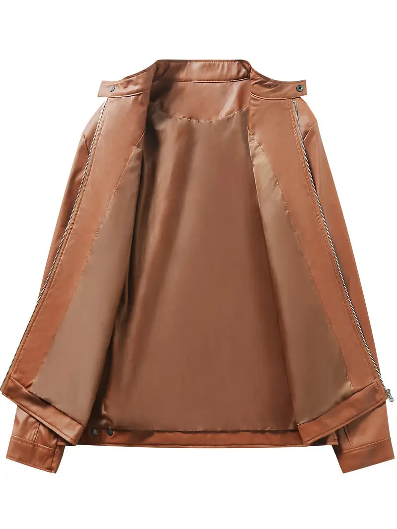 Veste en cuir décontractée