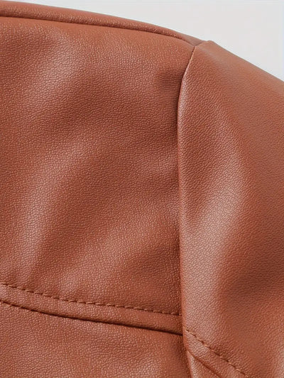 Veste en cuir décontractée