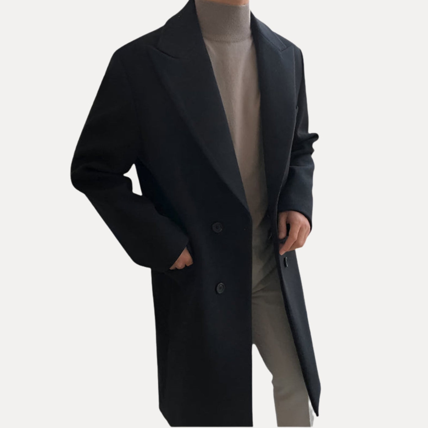 Manteau élégant à double boutonnage
