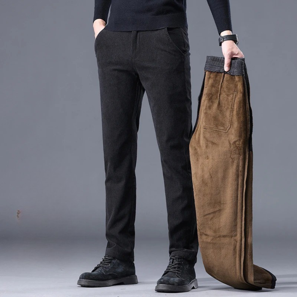 Pantalon Élégant en Velours Côtelé