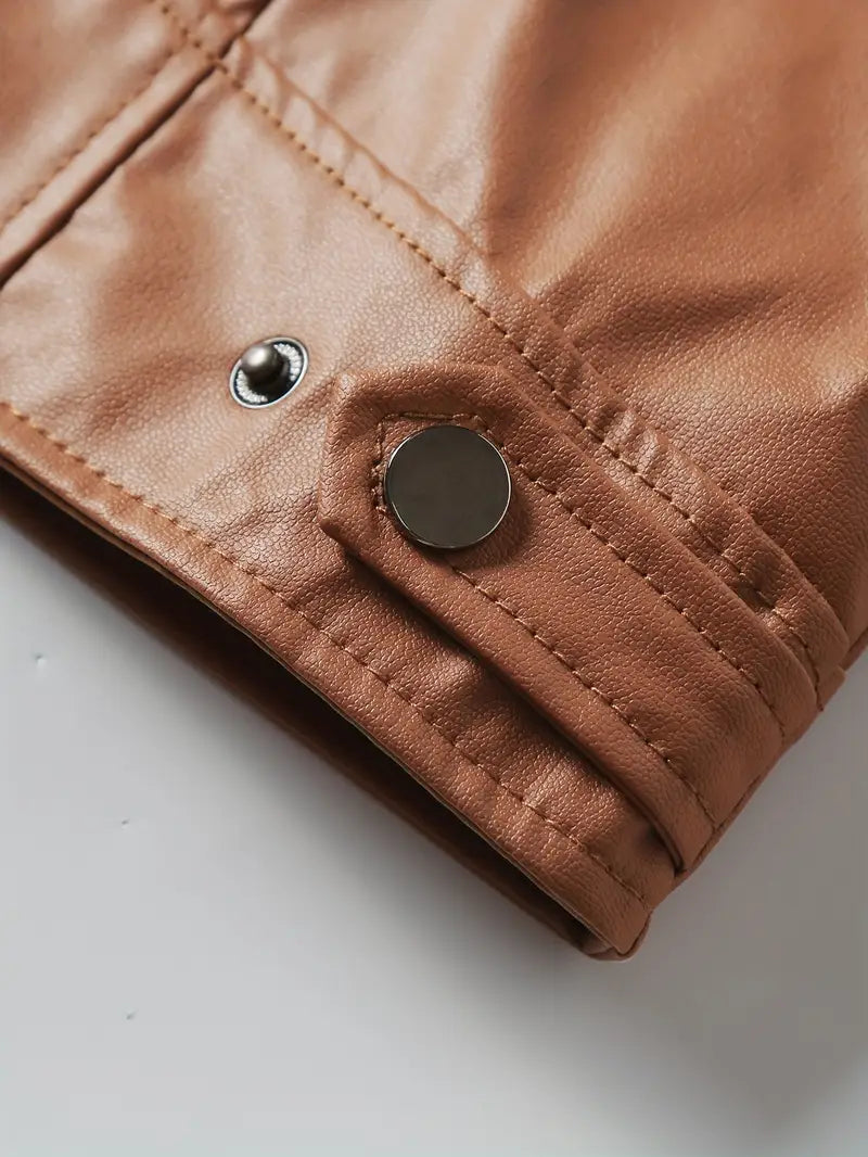 Veste en cuir décontractée