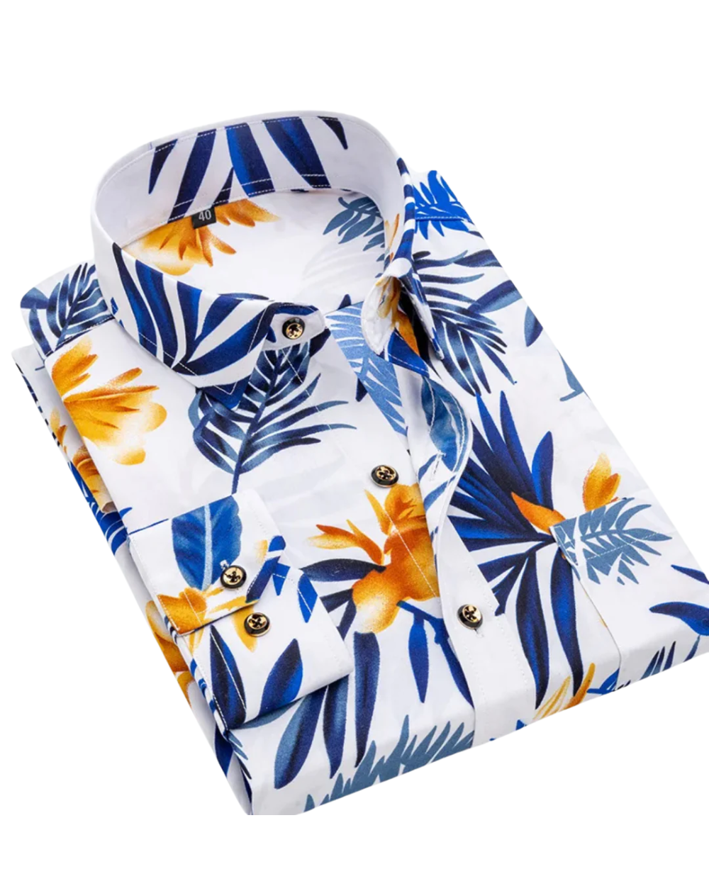 Witte tropische print / 4XL