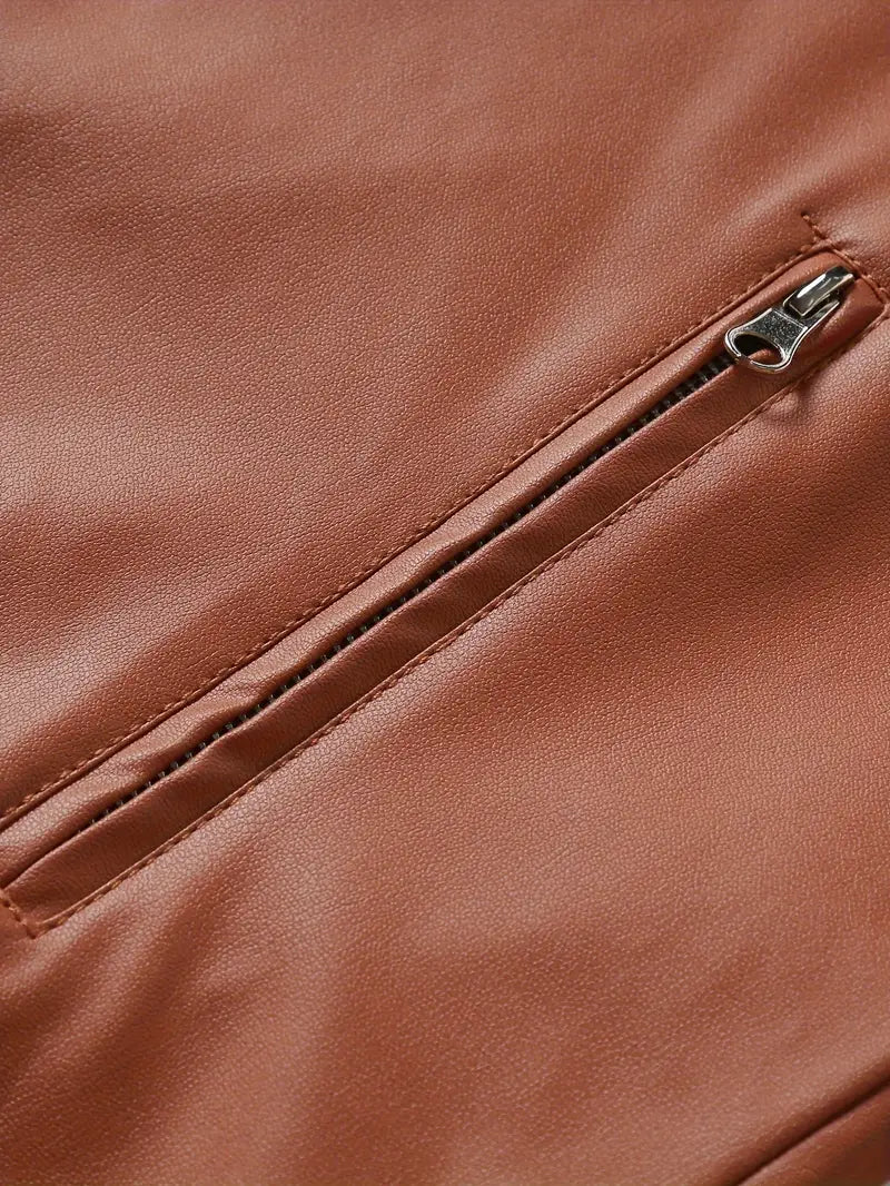 Veste en cuir décontractée