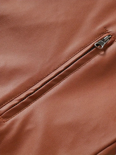 Veste en cuir décontractée