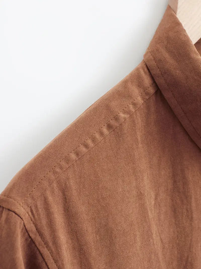 Chemise Casual en Coton à Manches Courtes