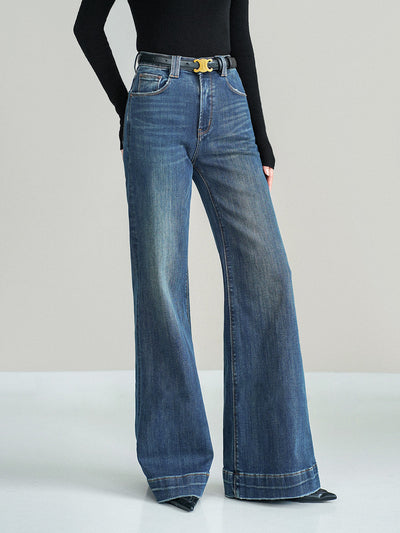 Jean bootcut taille mi-haute