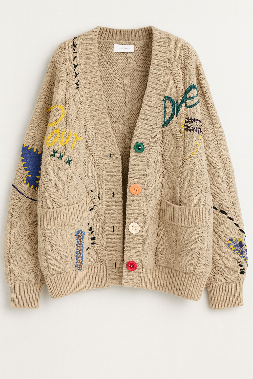 Laure Atelier – Color Patch Knit Cardigan