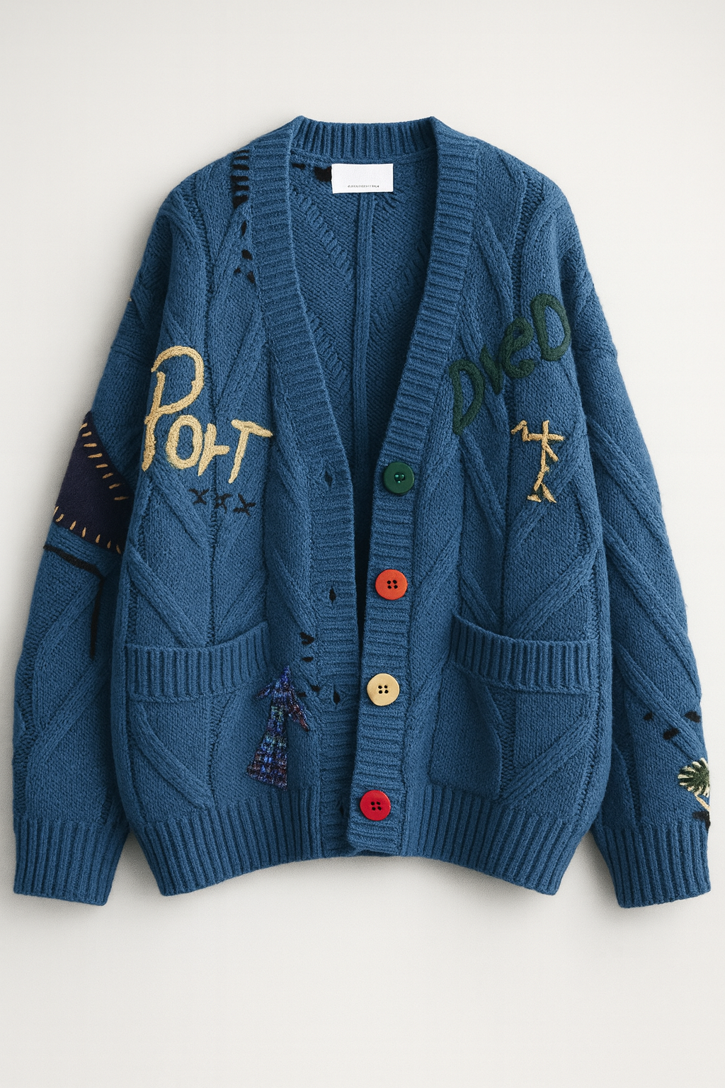 Laure Atelier – Color Patch Knit Cardigan