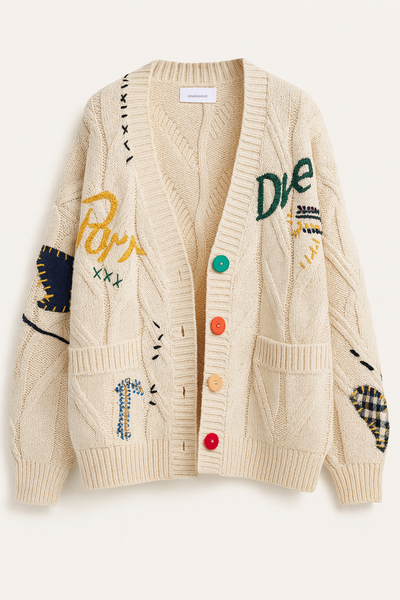 Laure Atelier – Color Patch Knit Cardigan