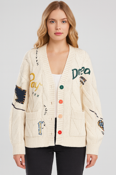 Laure Atelier – Color Patch Knit Cardigan