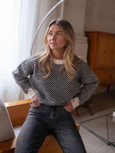 Lenya™ | Trui met gebreid patroon