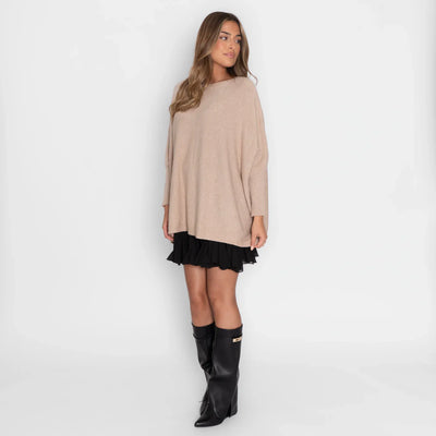 Cozy Oversized Trui Beige - Heerlijk warm!