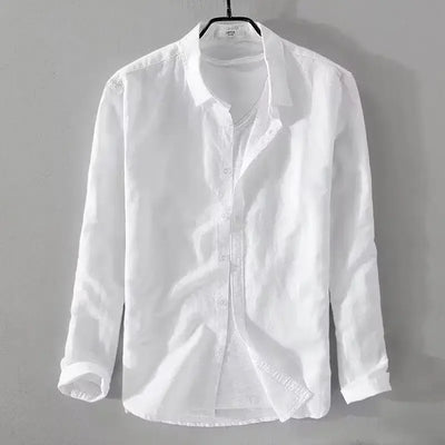 Chemise décontractée en coton-lin