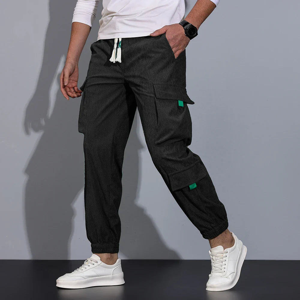 Pantalon Cargo en Velours Côtelé
