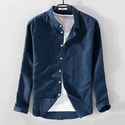 Chemise décontractée en coton-lin