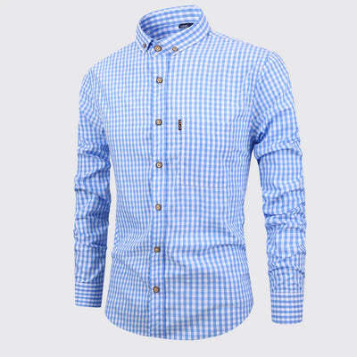 Chemise élégante en coton à carreaux