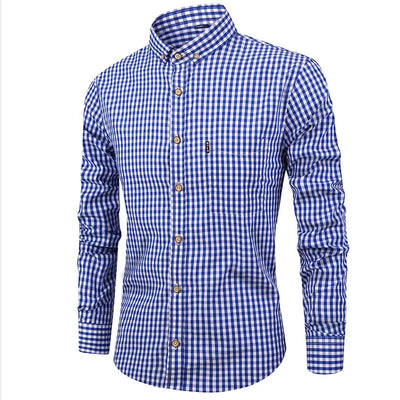 Chemise élégante en coton à carreaux