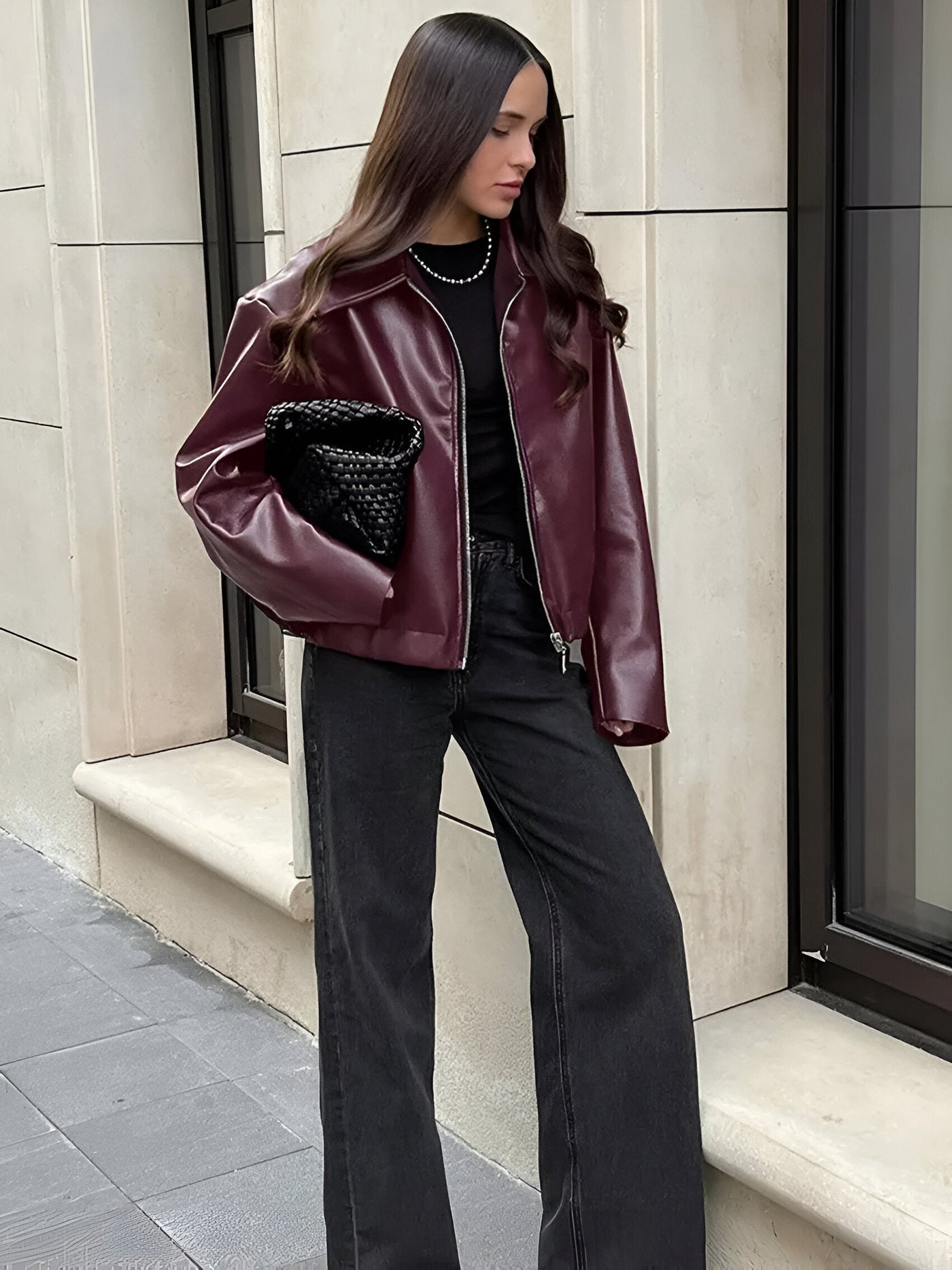 Julia - Leren bomberjas