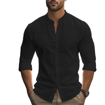 Chemise d’été casual en coton-lin