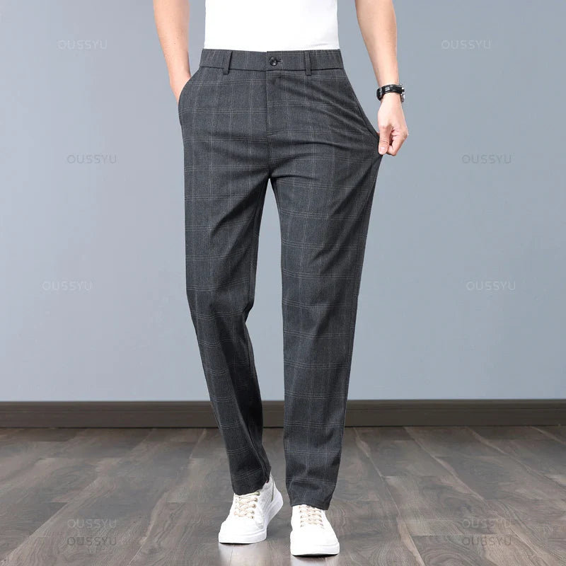 Pantalon Classique à Carreaux