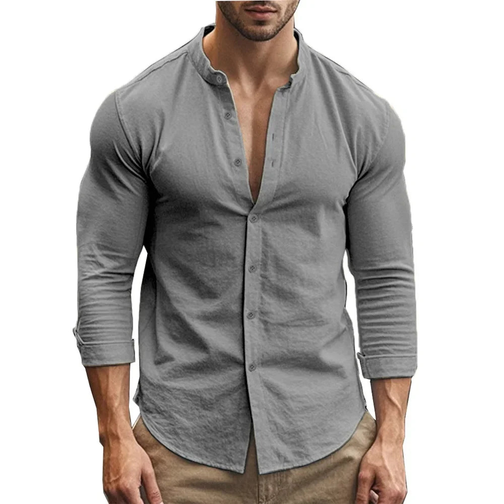Chemise d’été casual en coton-lin