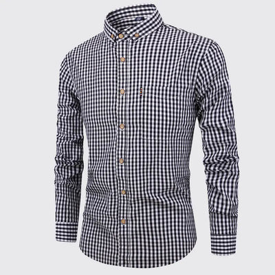 Chemise élégante en coton à carreaux