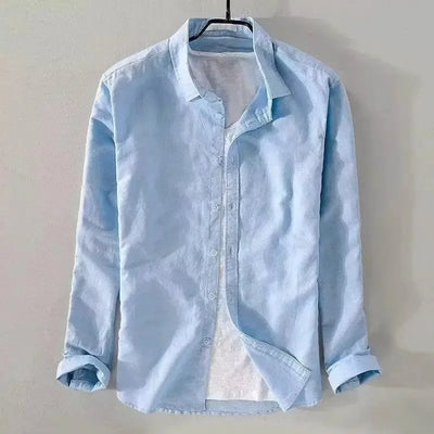 Chemise décontractée en coton-lin