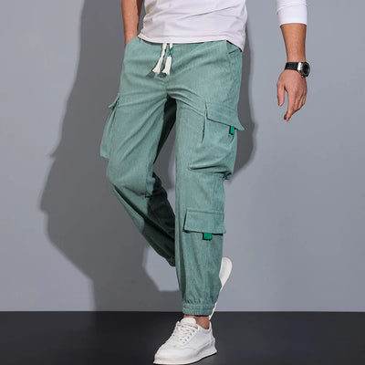 Pantalon Cargo en Velours Côtelé