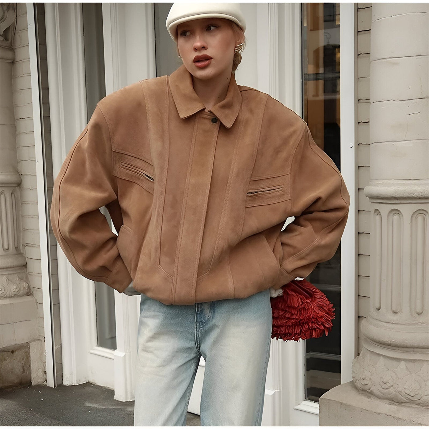 Isabella - Suède patchwork jas