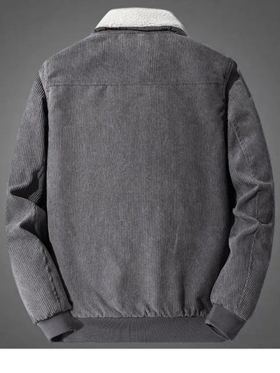 Veste élégante en velours côtelé avec doublure polaire