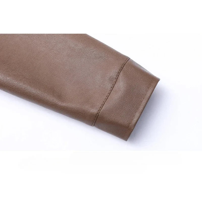 Veste bomber en cuir élégante