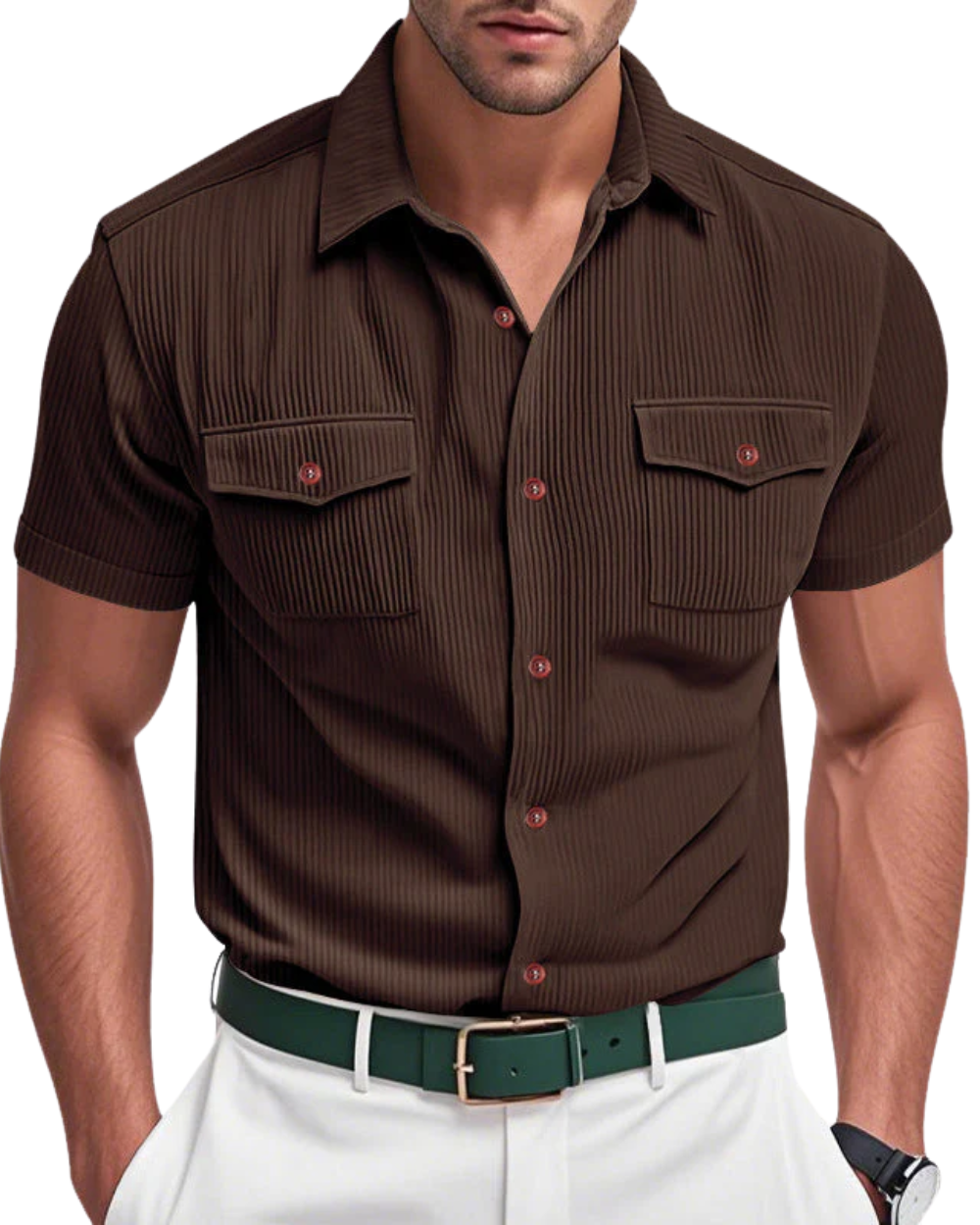 Chemise homme en velours côtelé élégante