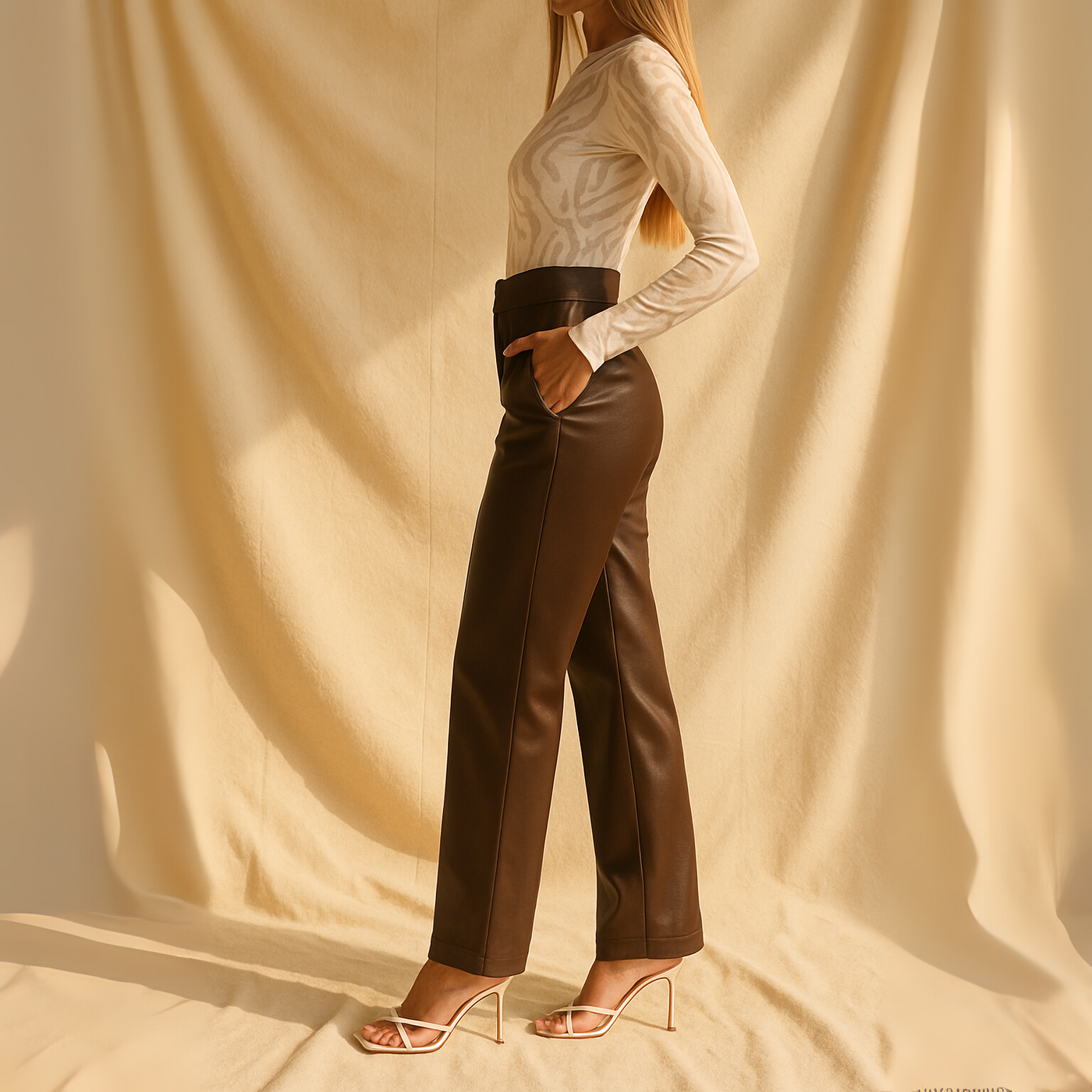 Pernelle - Kunstleren broek