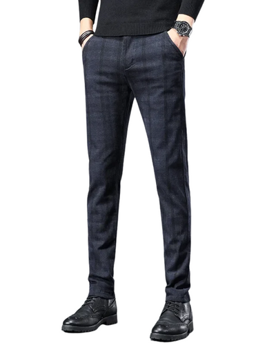 Pantalon à Carreaux Décontracté