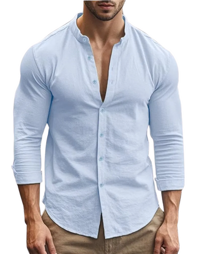 Chemise d’été casual en coton-lin