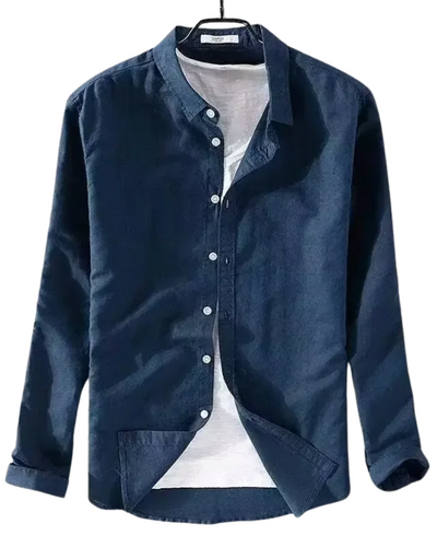 Chemise décontractée en coton-lin