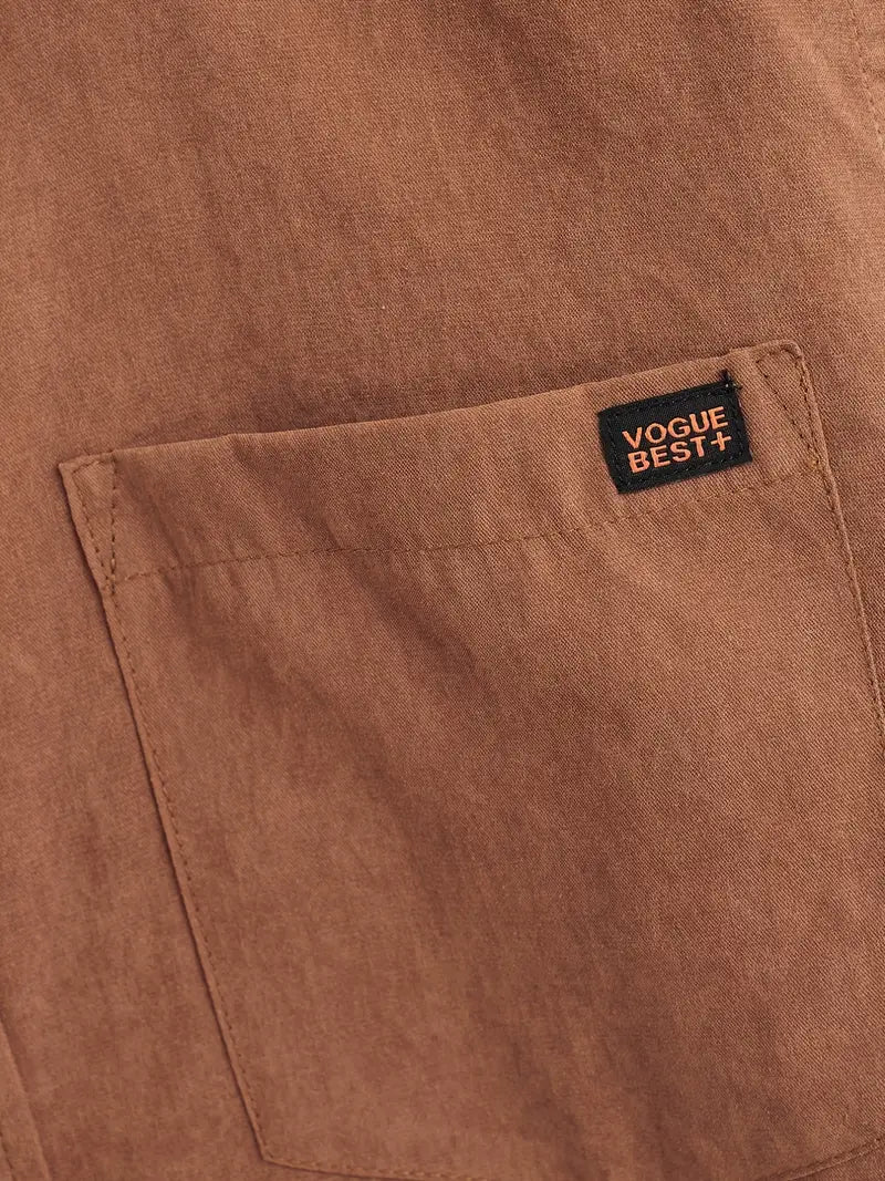 Chemise Casual en Coton à Manches Courtes