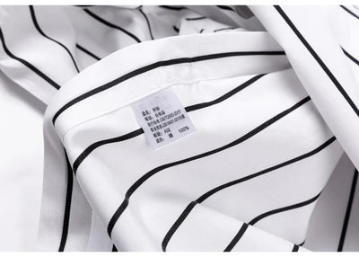 Chemise élégante à rayures en coton