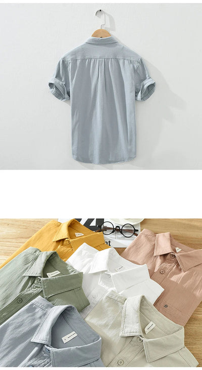 Chemise en coton à manches courtes