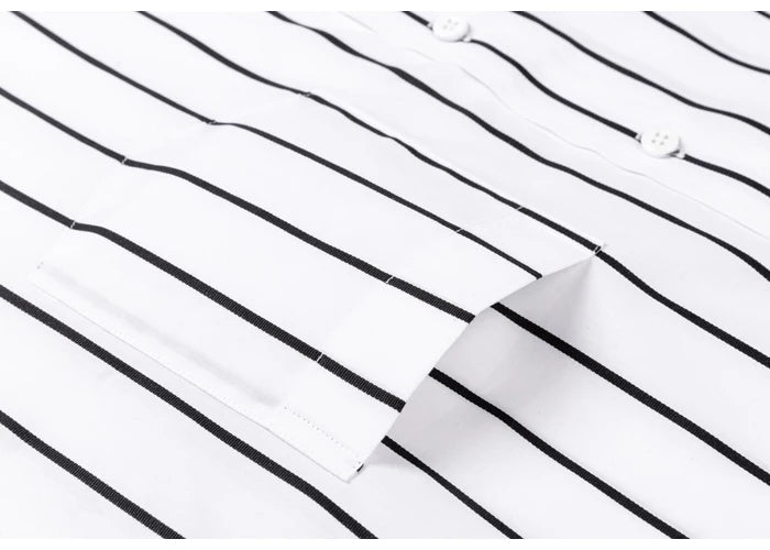 Chemise élégante à rayures en coton