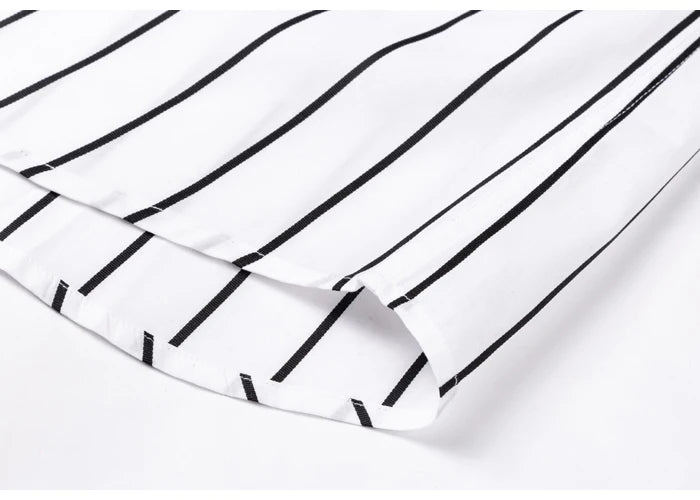 Chemise élégante à rayures en coton