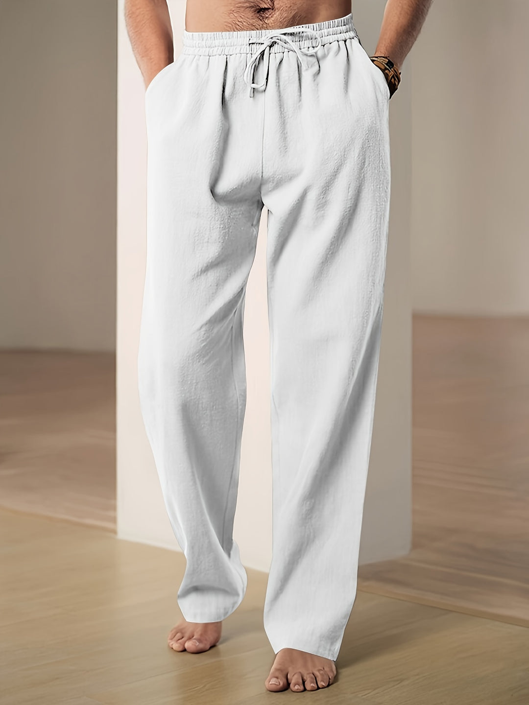 Pantalon d’Été en Lin Décontracté