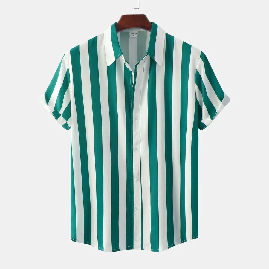 Chemise d’été à rayures respirante