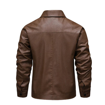 Blouson moto en cuir vintage