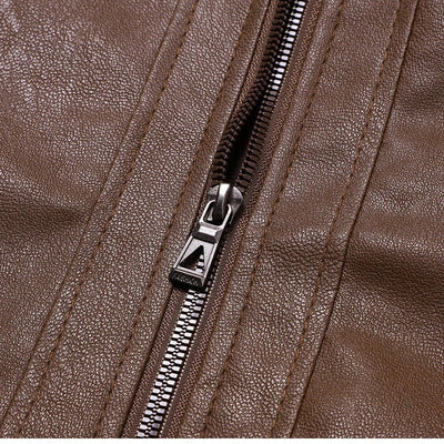 Blouson moto en cuir vintage