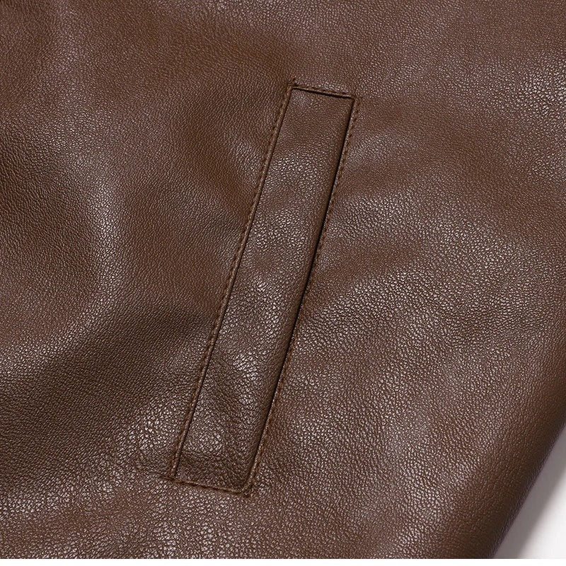 Blouson moto en cuir vintage