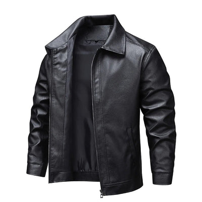 Blouson moto en cuir vintage