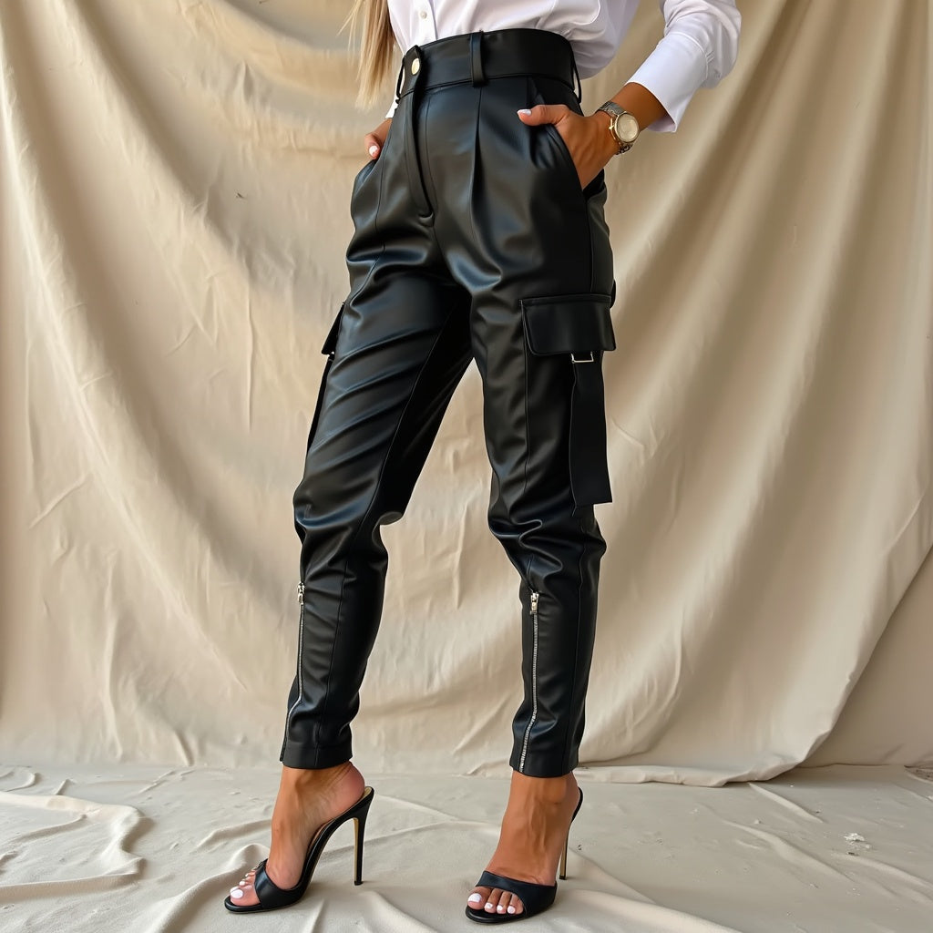 Isabelle – Vegan leren broek