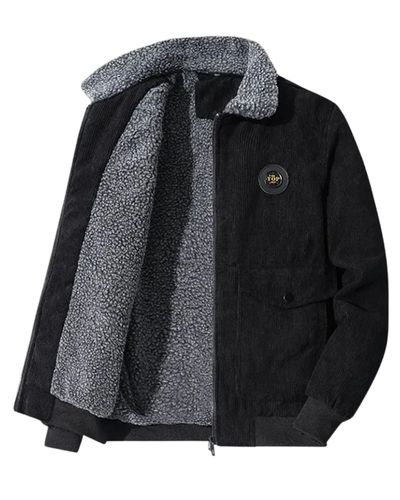 Veste élégante en velours côtelé avec doublure polaire